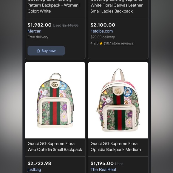 Gucci Ophidia flora web back pack - Picture 5 of 6